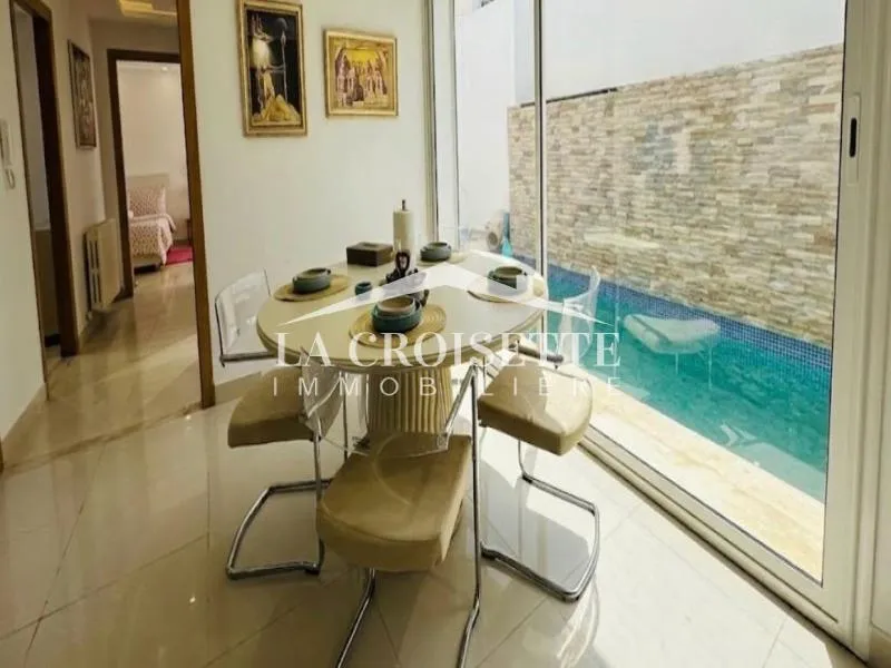Appartement meublé S+3 avec piscine à La Marsa