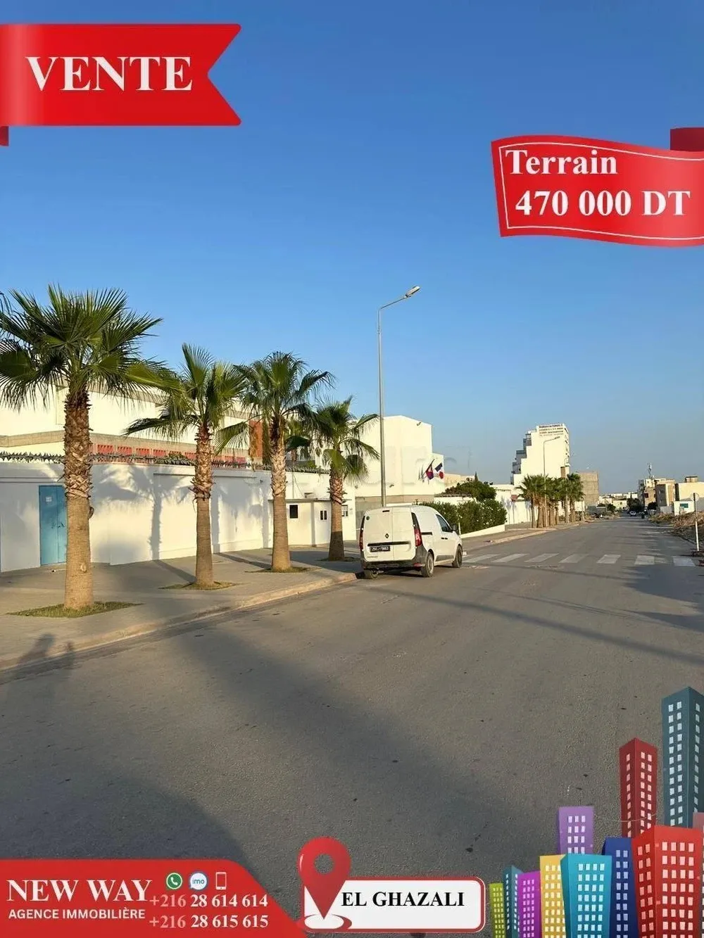 Terrain Fait l'angle à Bouhsina, Prés de l'école Française