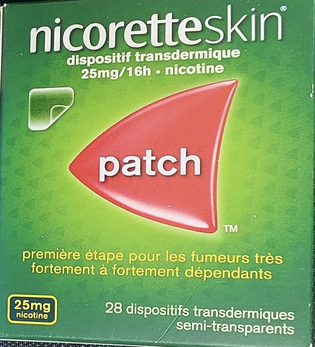 Nicoretteskin patch nicotine 25mg/16h 