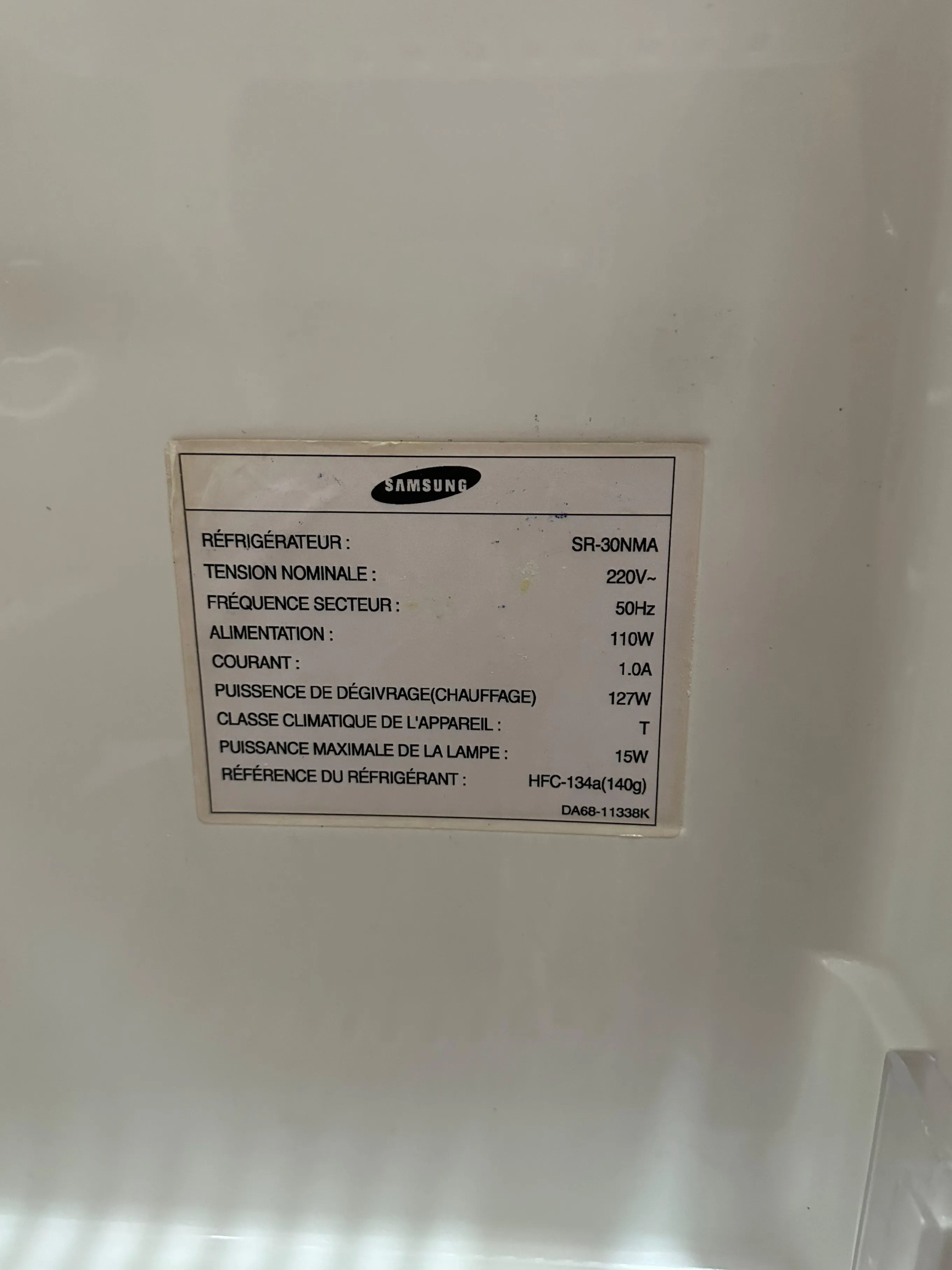 Réfrigérateur Samsung - Excellent état