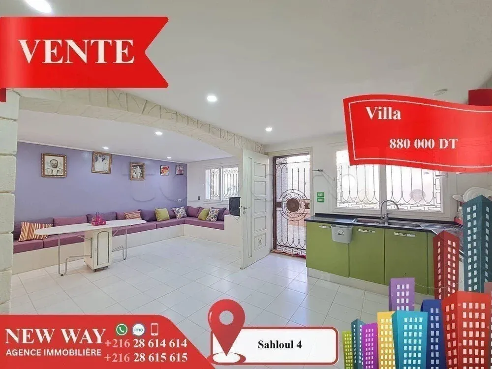 Villa à Sahloul 4 dans un quartier calme et Résidentiel