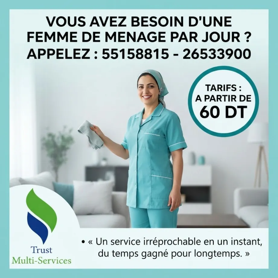 FEMME DE MENAGE PAR JOUR A EL MOUROUJ