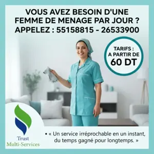 FEMME DE MENAGE PAR JOUR A EL MOUROUJ