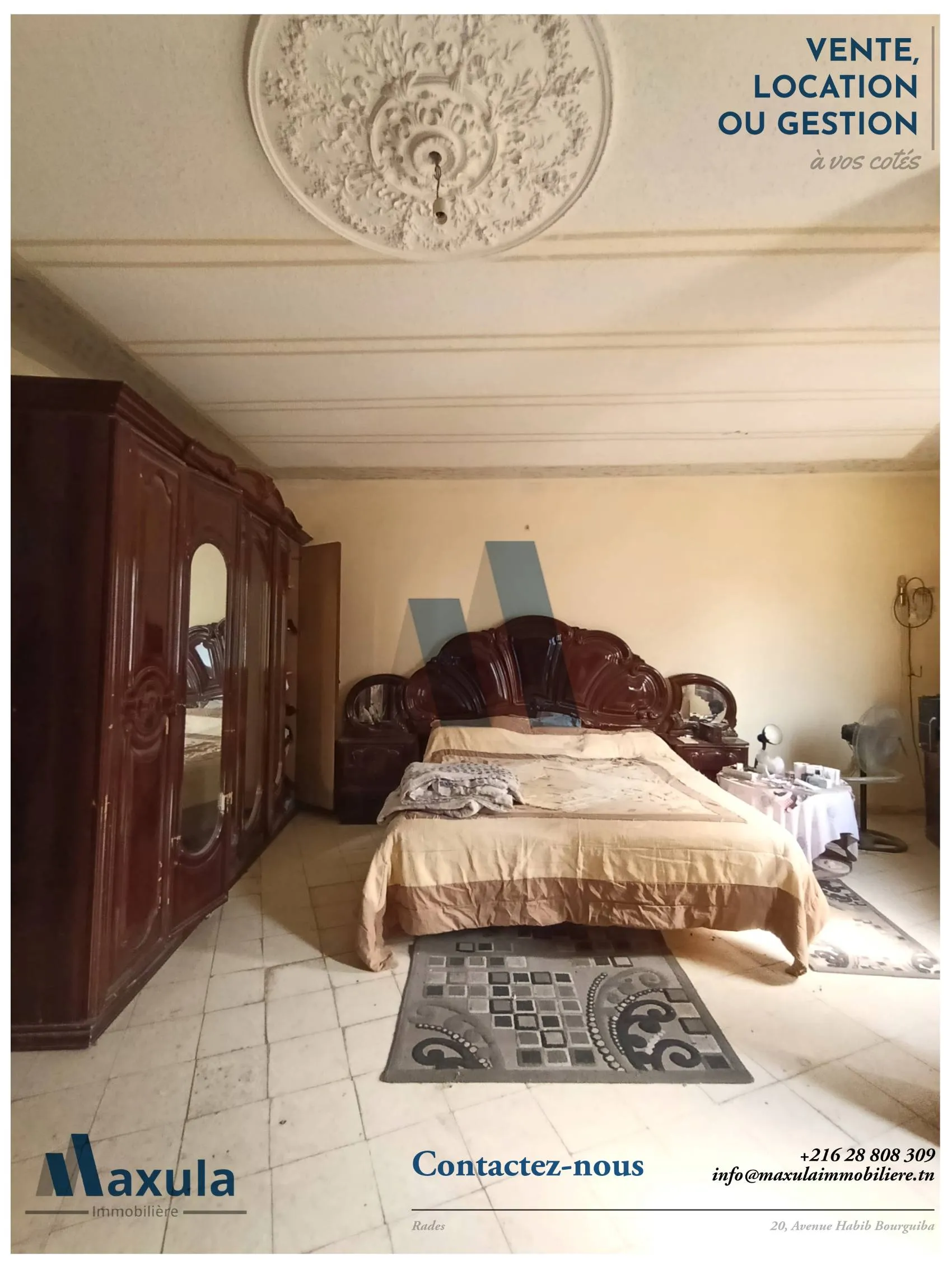 À VENDRE MAISON D’ANGLE S+5 À RADES MALLEHA