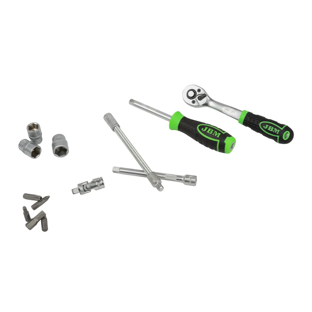 A VENDRE MATERIEL DE GARAGE REF : 54105 KIT D'OUTILS 1/4" 56 PIÈCES AVEC DOUILLES À 12 ARÊTES ZINGUÉES