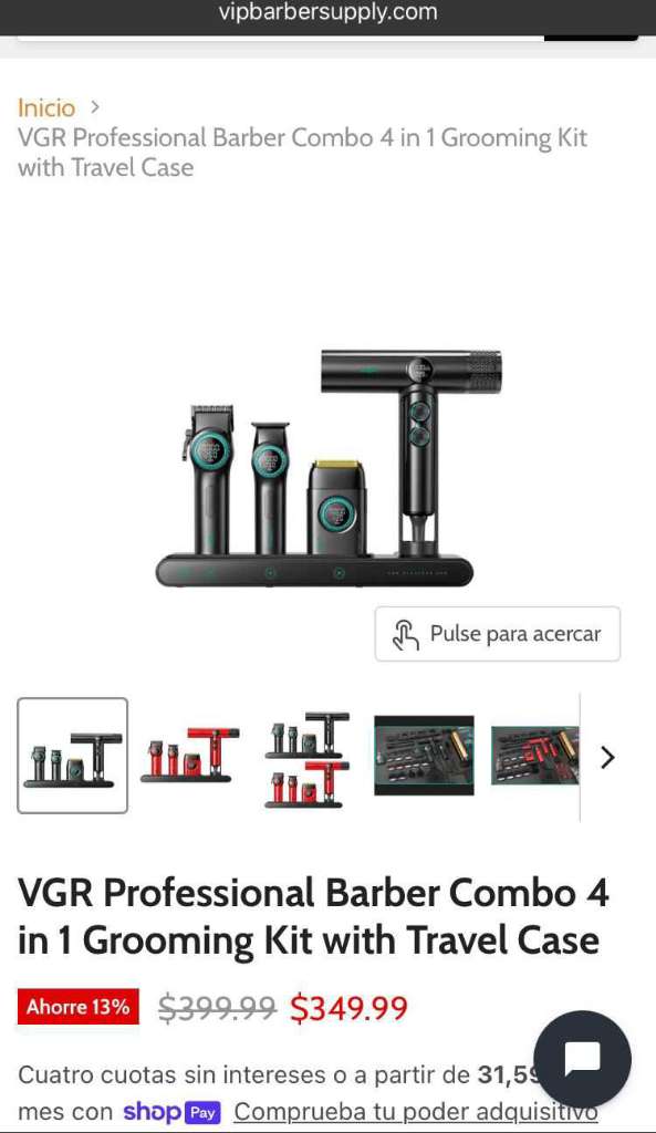 Kit de coiffure professionnel VGR 4 en 1 avec mallette