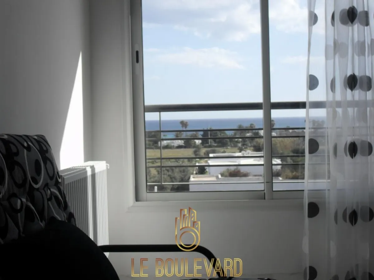 Location Annuelle : Appartement S+1 Vue Sur Mer à AFH Mrezga, Nabeul