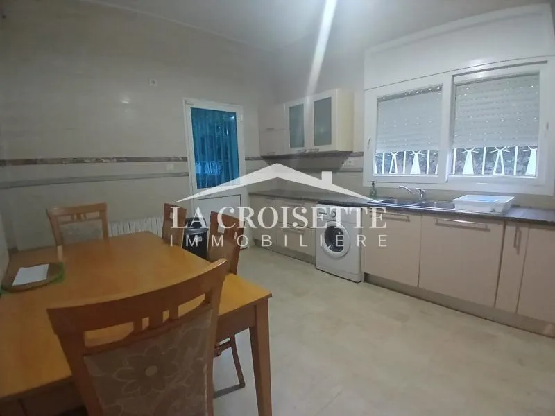 Rez-de-chaussée de villa s3 meublé à Carthage MRCL0341