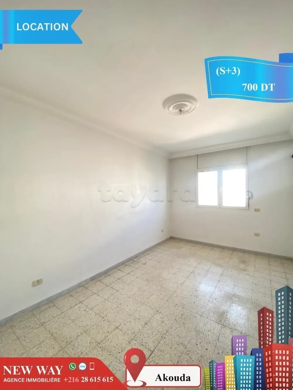 Etage de villa (S+3) à Akouda Proche de Toutes Commodités