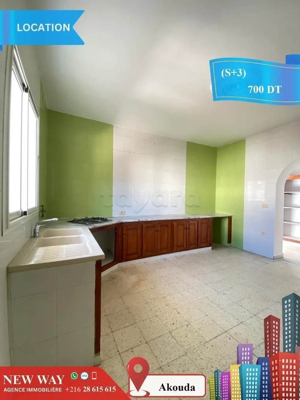 Etage de villa (S+3) à Akouda Proche de Toutes Commodités