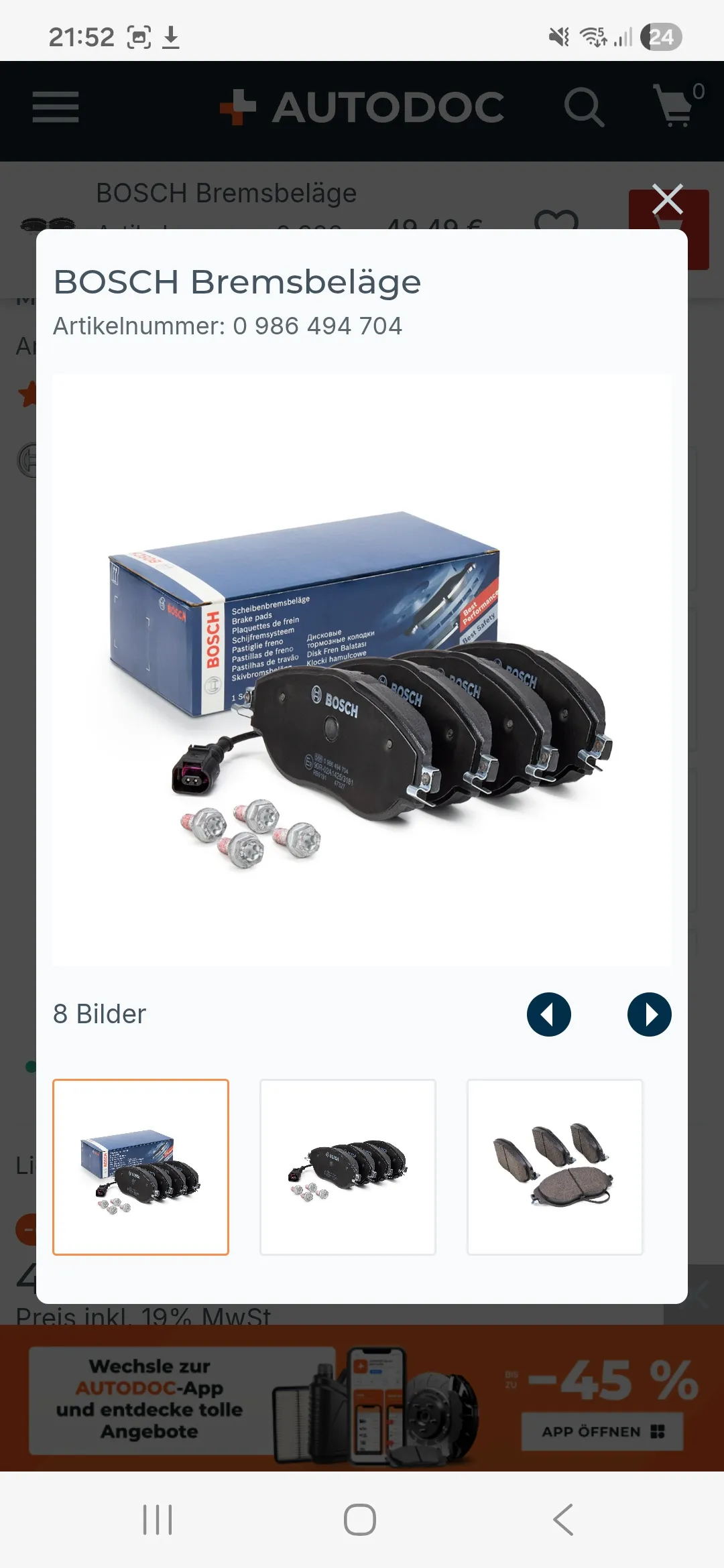 Plaquettes de frein avant (set) 