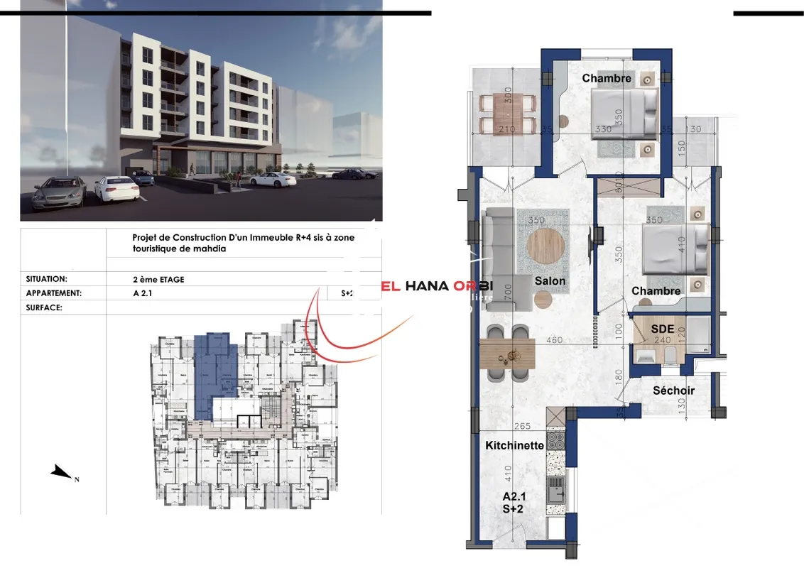 Bien à vendre s+2 avec piscine directement promoteur à Mahdia