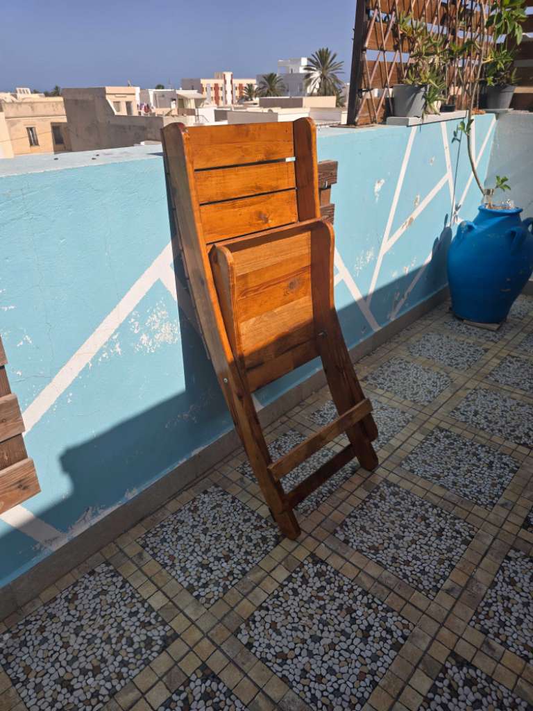 Chaise confort en bois pour terrasse