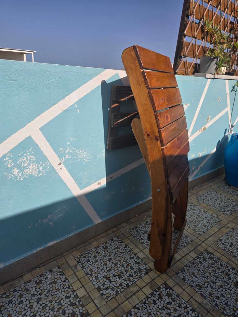Chaise confort en bois pour terrasse