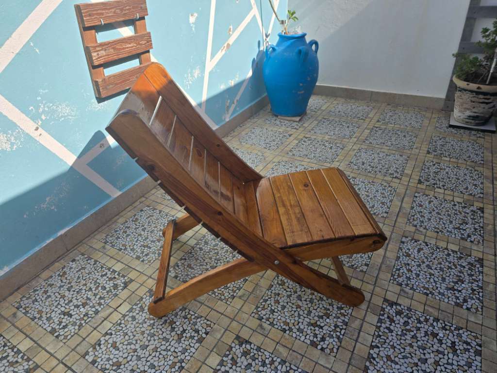Chaise confort en bois pour terrasse