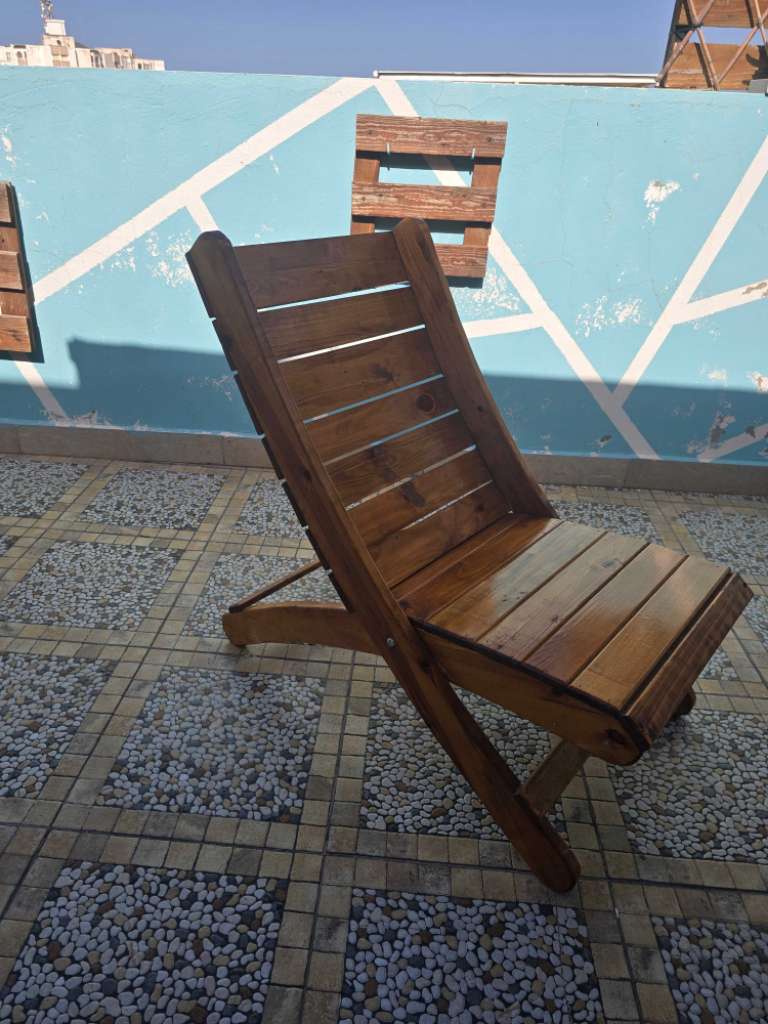 Chaise confort en bois pour terrasse