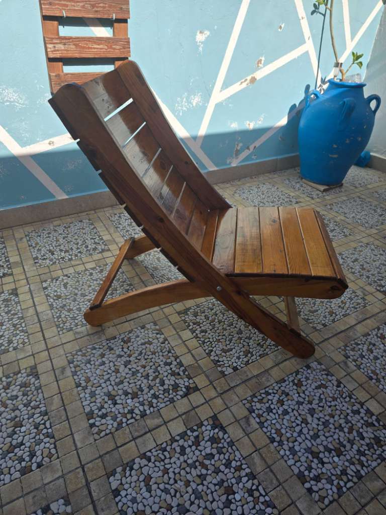 Chaise confort en bois pour terrasse