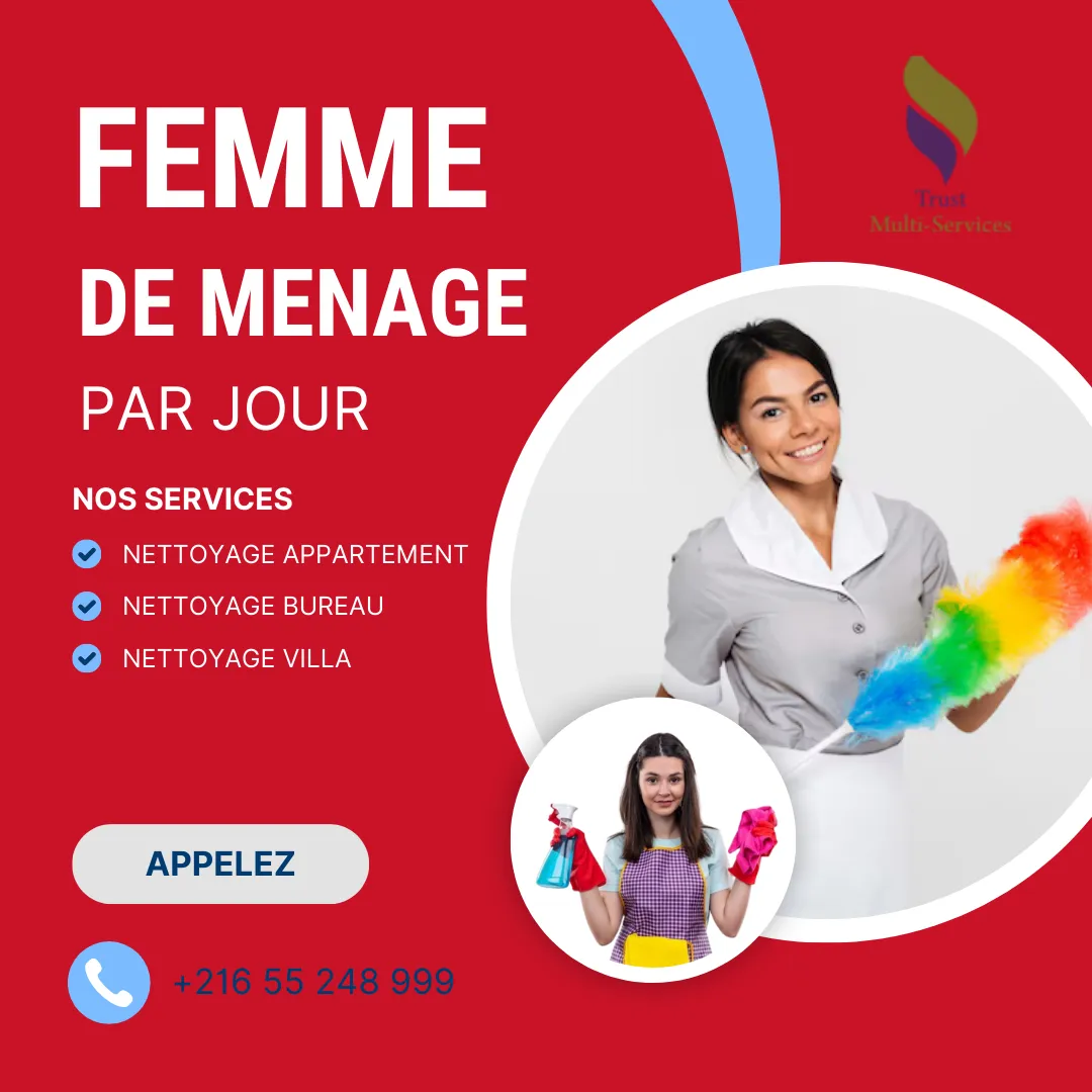 femme de ménage par jour en tunis