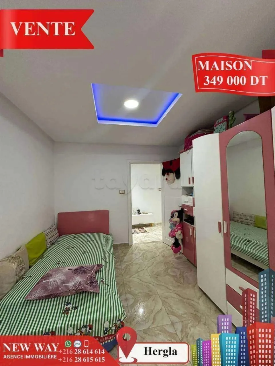 Maison à hergla proche de toutes commodités