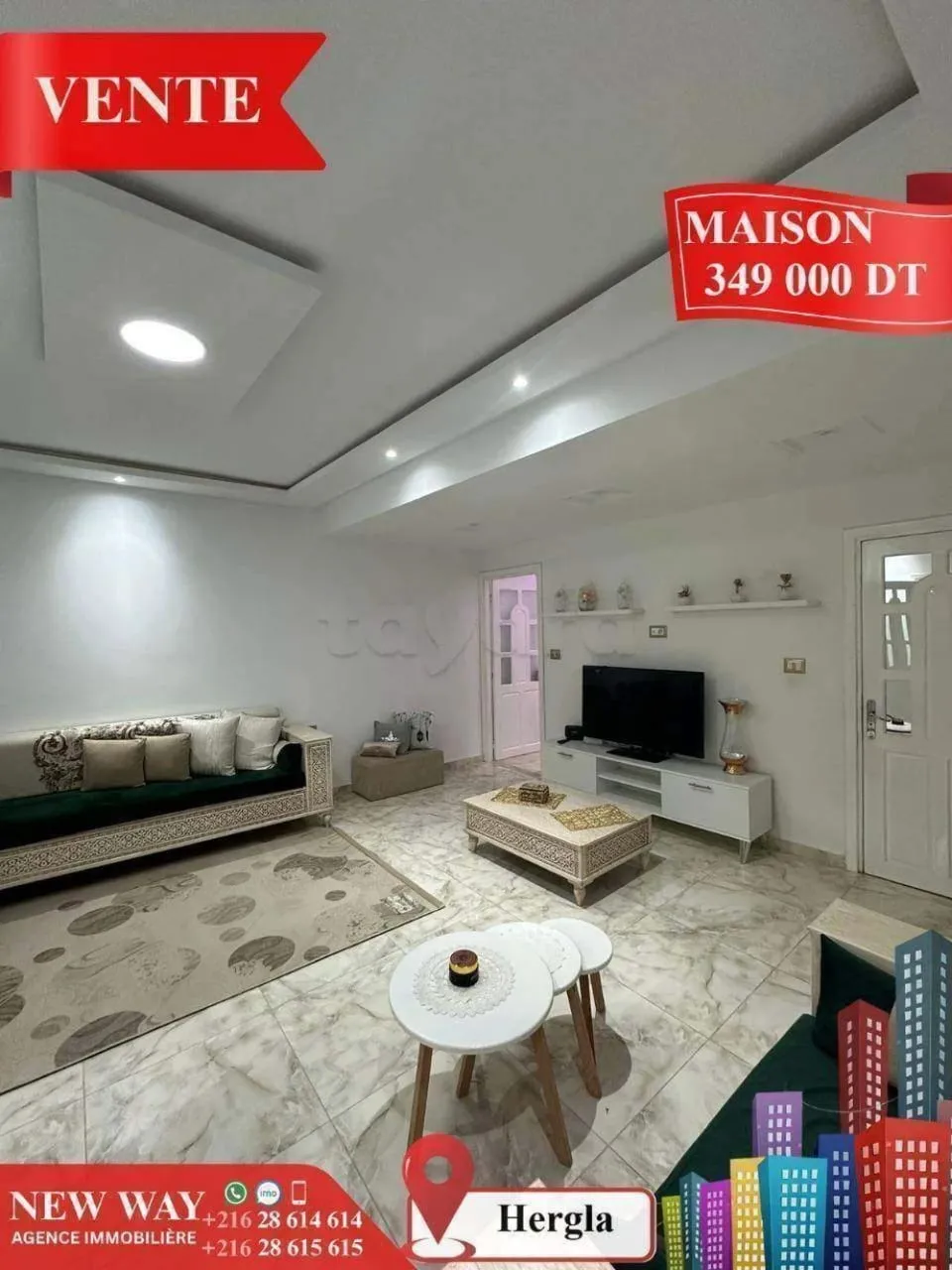 Maison à hergla proche de toutes commodités