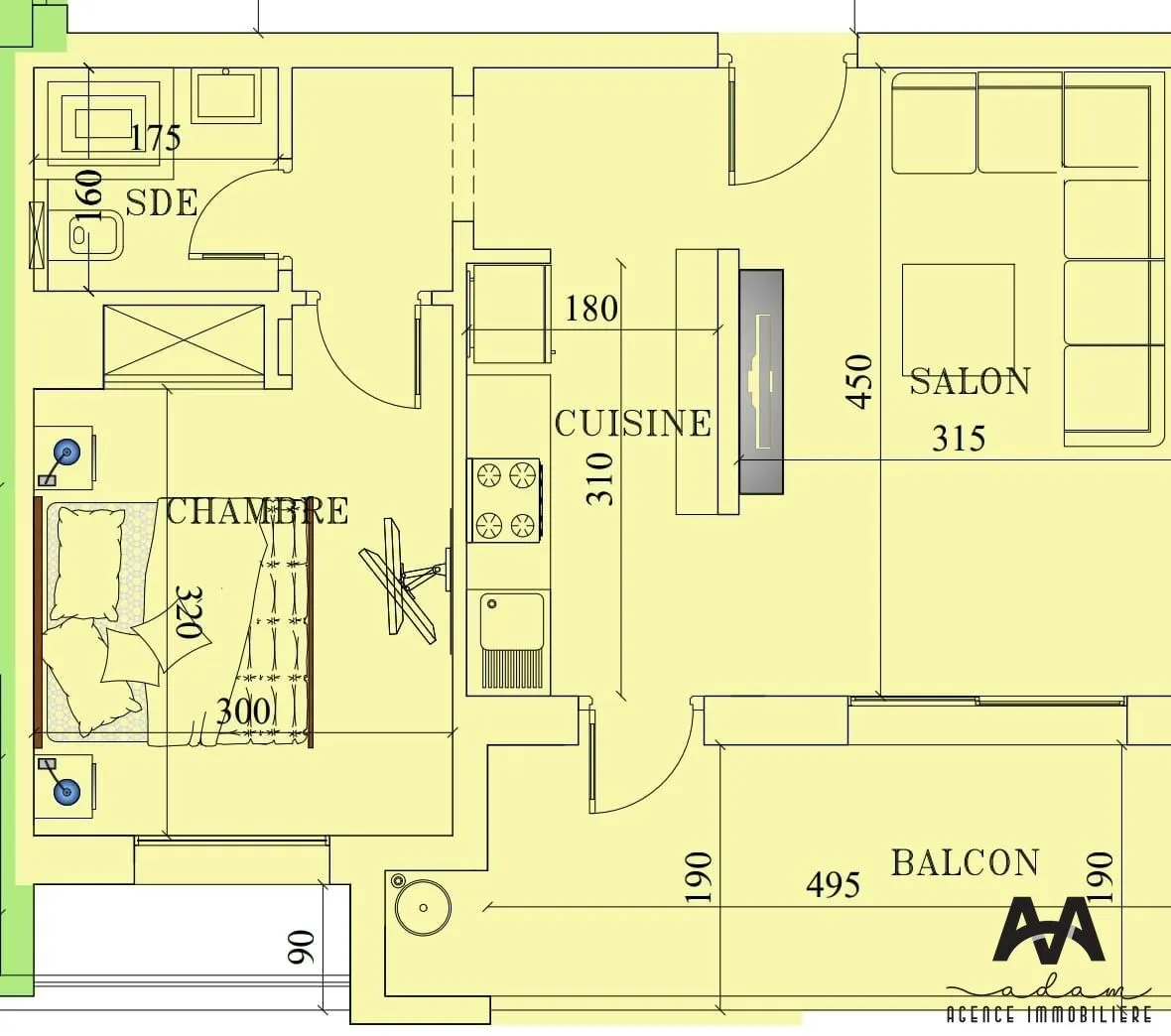 À VENDRE – Appartement S+1 Vue Mer à Mrezga 