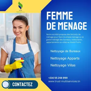 femme de ménage par jour a tunis 