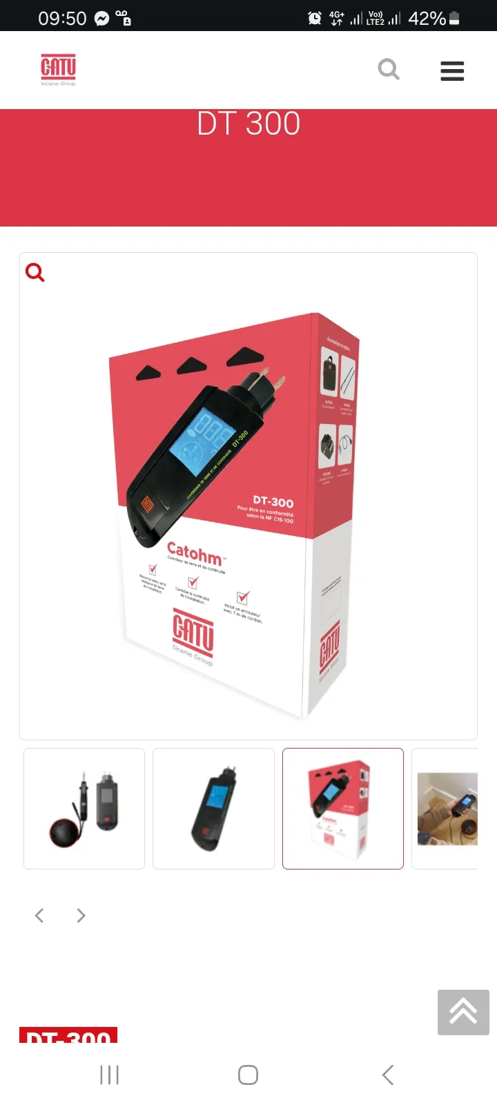 Testeur controleur de terre catu d300