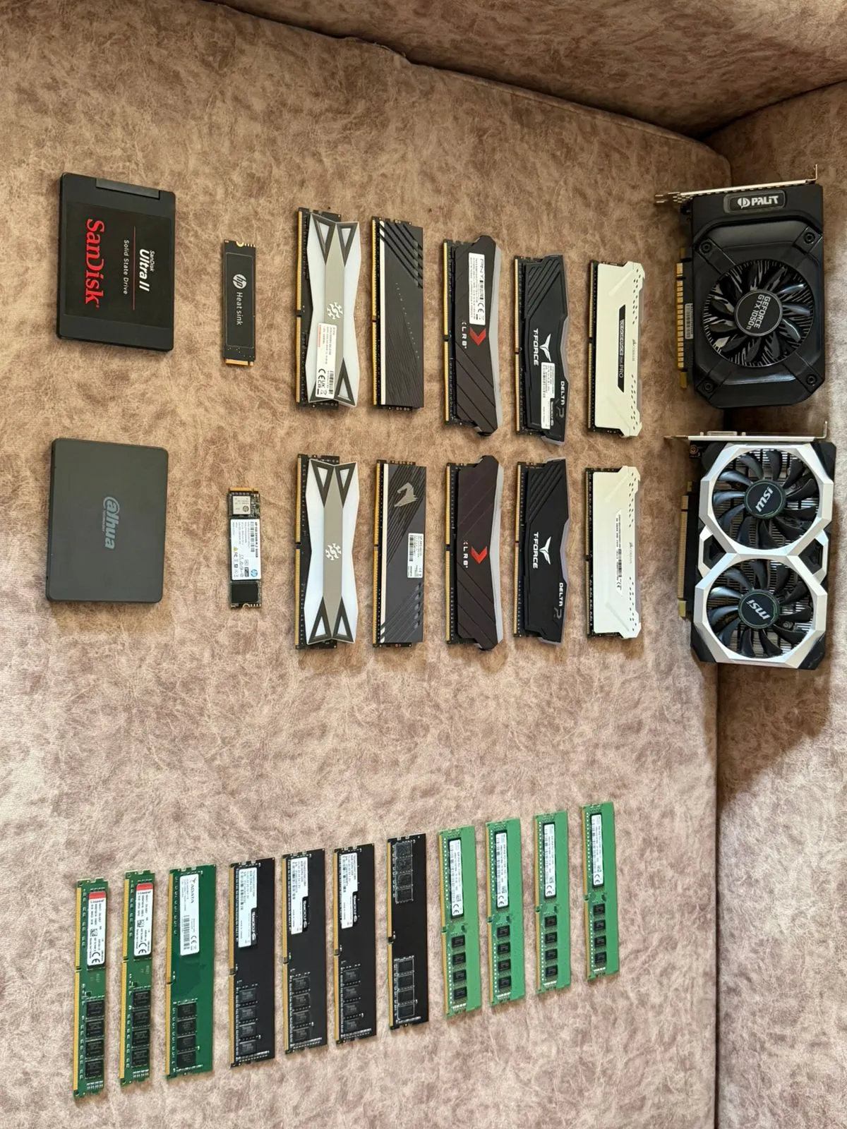 Ram DDR4 DDR3 SSD NVME 500Go GTX 1050TI 1650SUPER