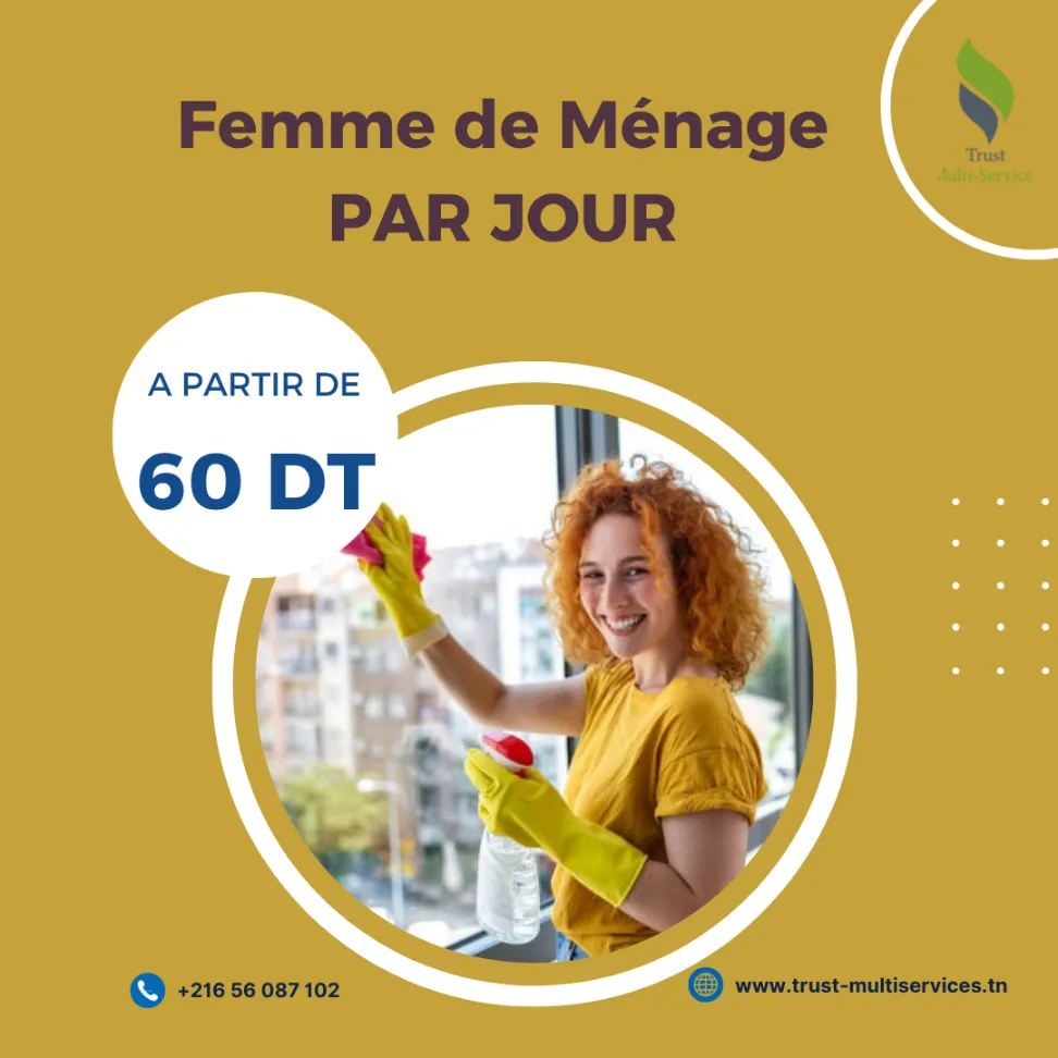 FEMME DE MENAGE POUR SIMPLE MENAGE  A BORJ TOUIL