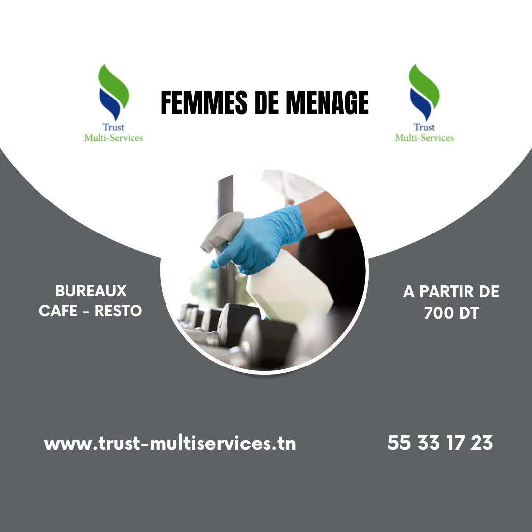 FEMMES DE MENAGE PAR JOUR ET PAR MOIS A BEN AROUS