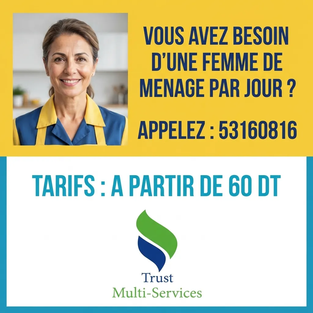 femme de menage par jour a hergla