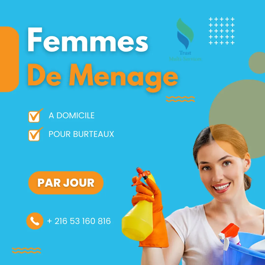 FEMME DE MENAGE PAR JOUR A BORJ TOUIL