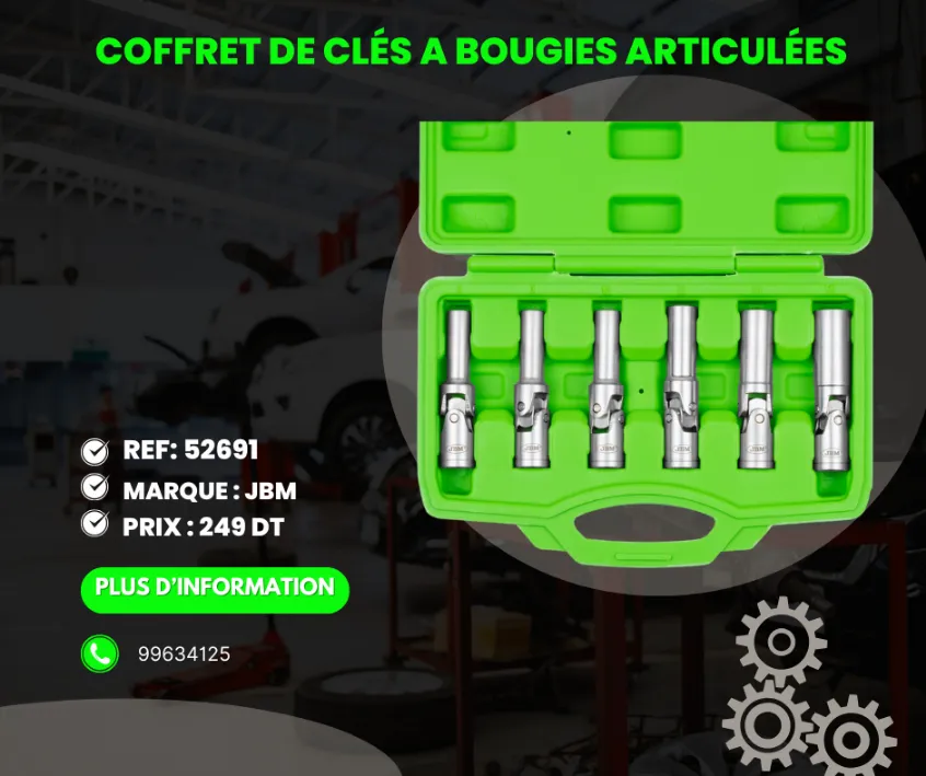 A VENDRE MATERIEL DE GARAGE REF : 52691 COFFRET DE CLÉS A BOUGIES ARTICULÉES