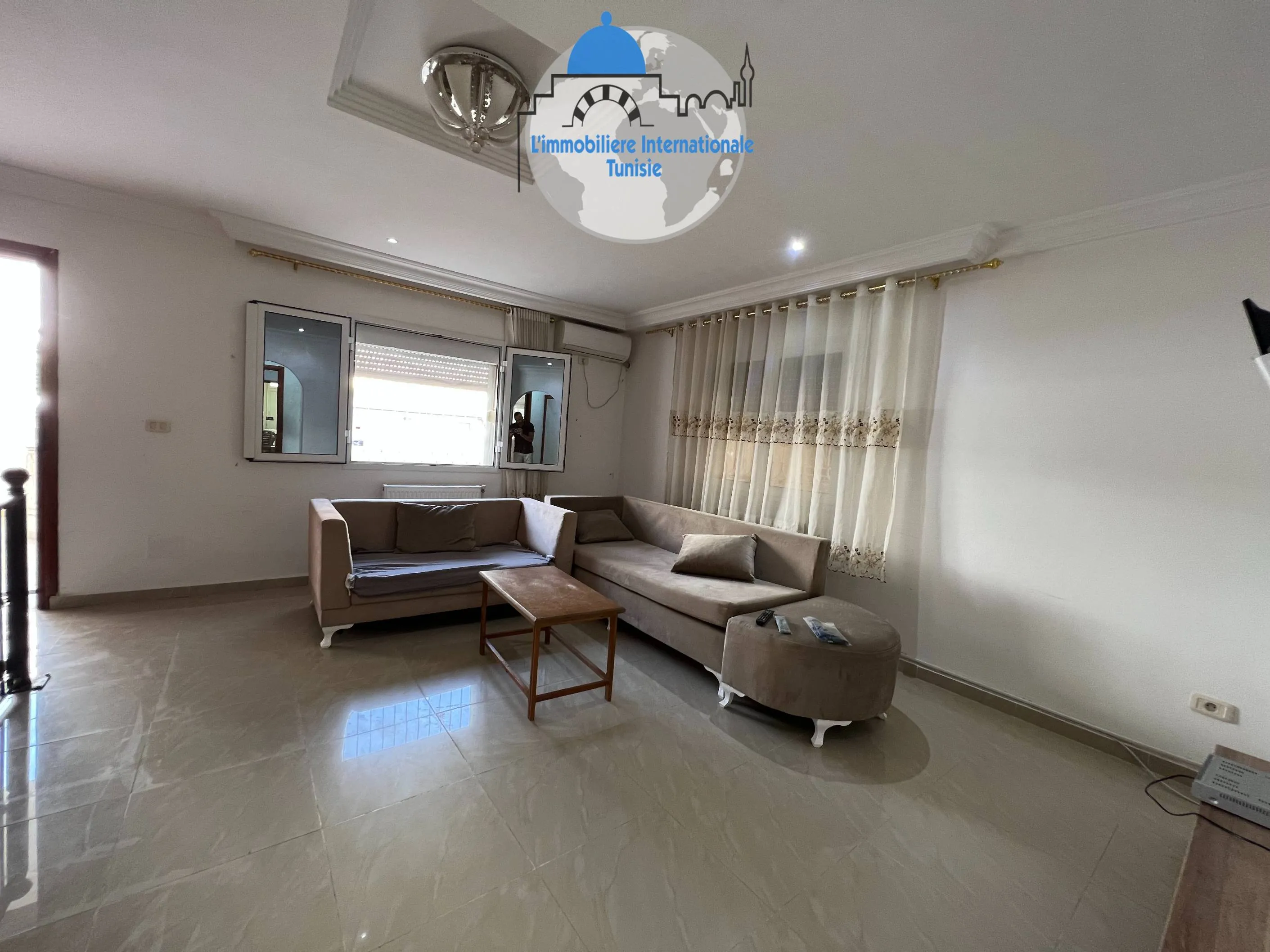 A Louer S+2  meublé au RDC à Khzema EST 