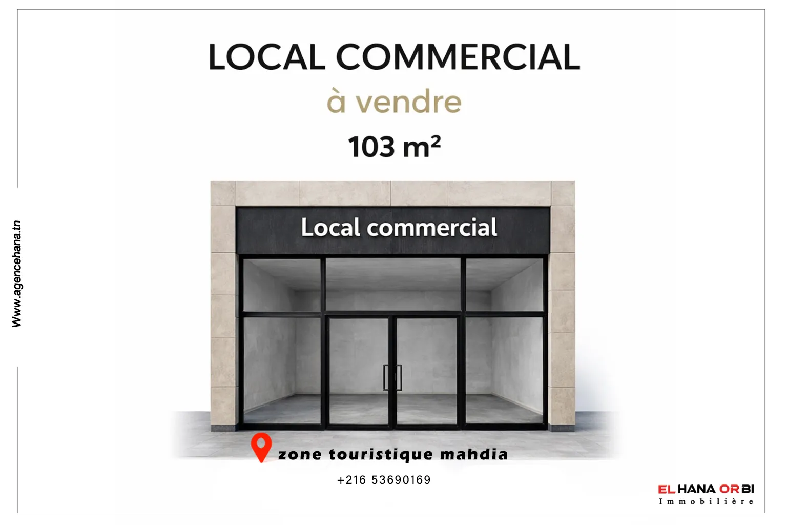 A vendre Local Commercial En Plein Zone Touristique Mahdia