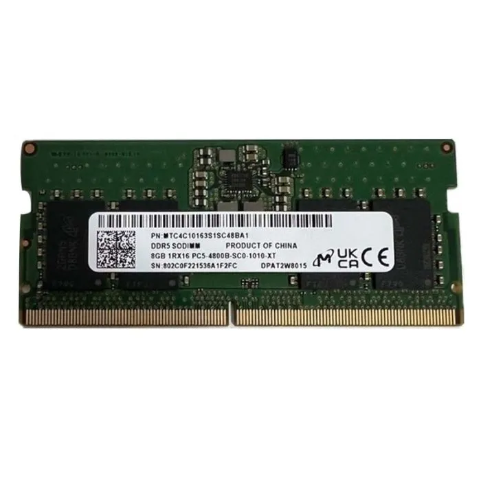 Barrette Mémoire 8Go DDR5 4800 MHz Pour PC Portable