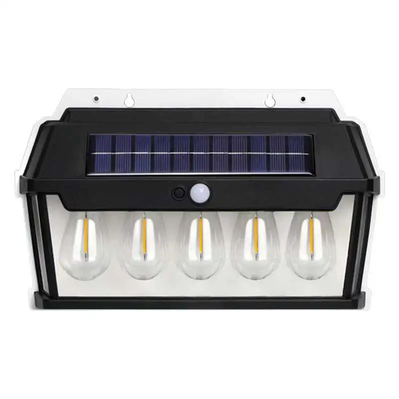 LAMPE MURALE SOLAIRE À 5 LAMPES LED AVEC CAPTEUR