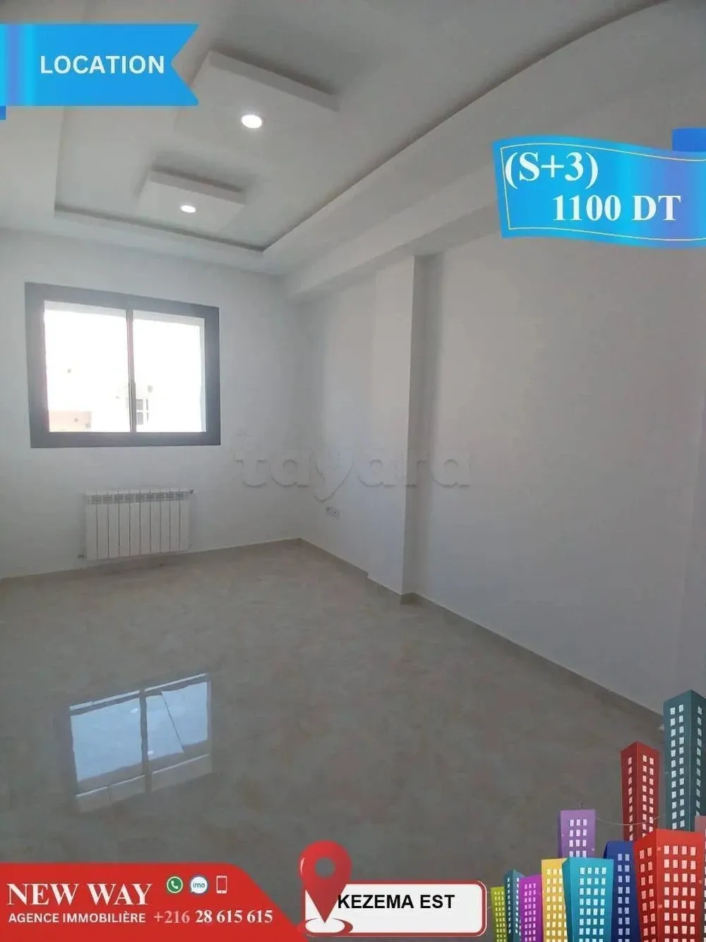 (S+3) Jamais Habité à Khezema EST avec Place de Parking au Sous Sol