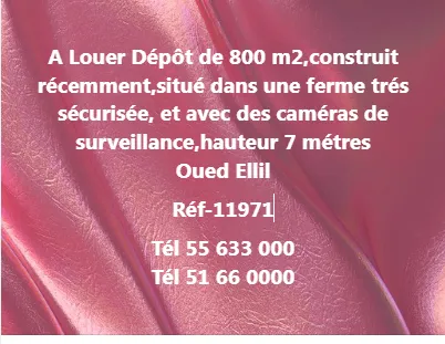 dépot a louer