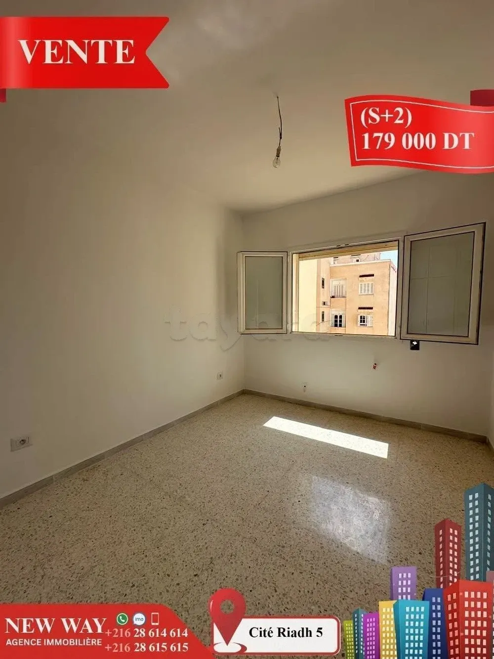 Appartement (S+2) à Cité Riadh 5