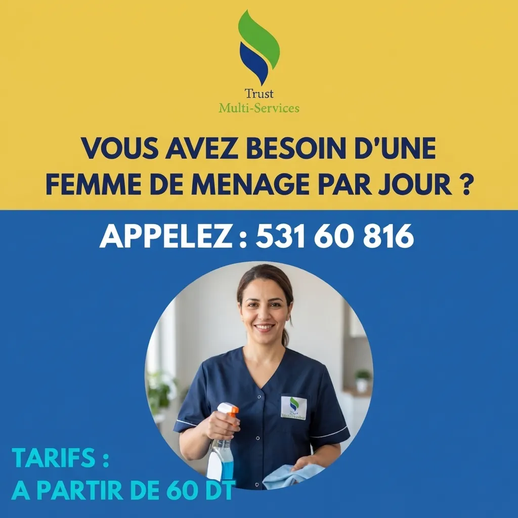 femme de menage par jour a boumhal