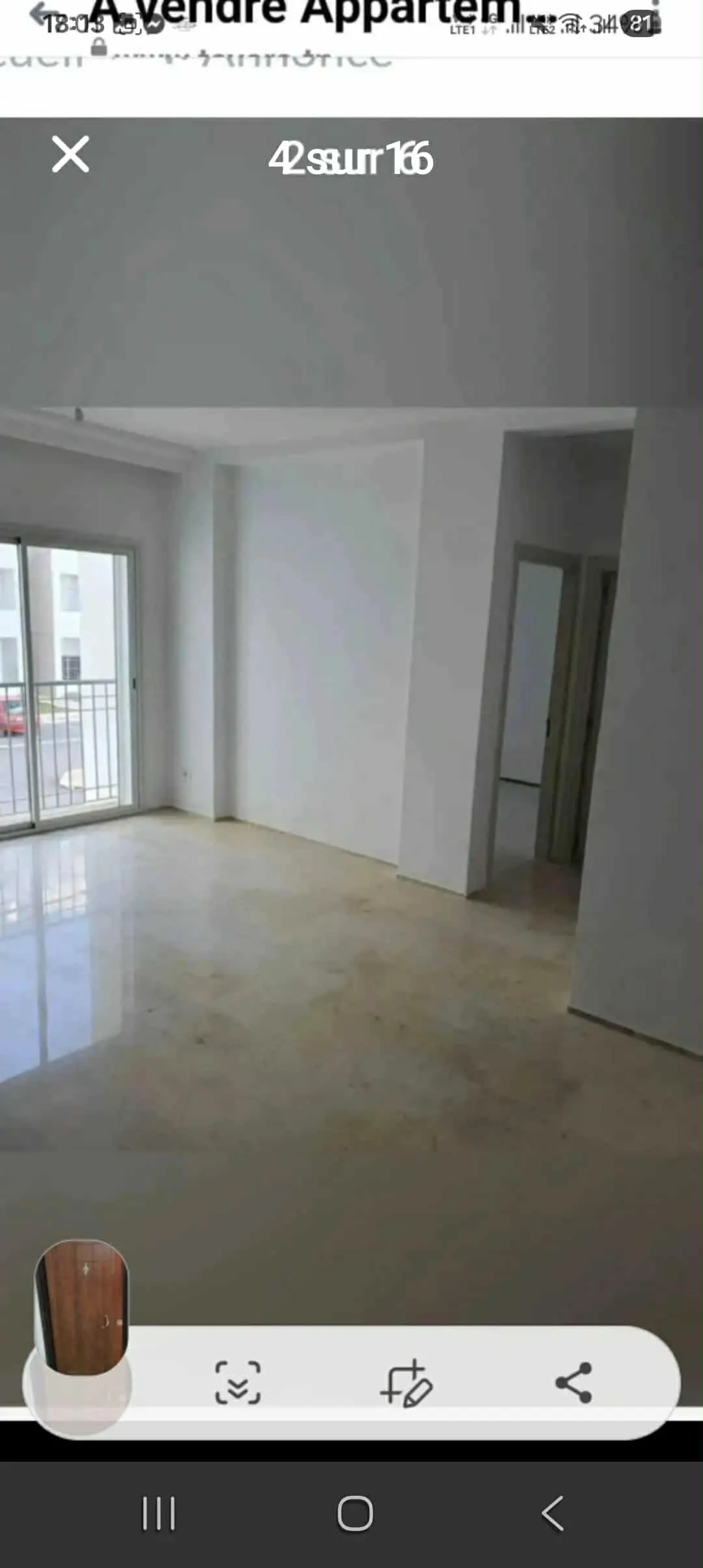 Appartement à vendre 