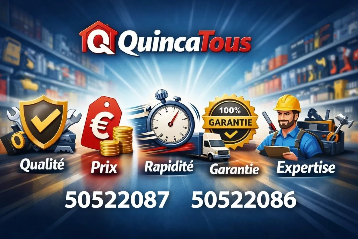 🔧 QuincaTous – Produits professionnels et service garanti