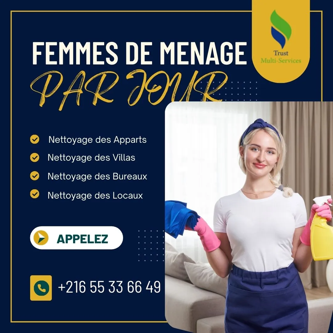 femme de ménage par jour en tunis
