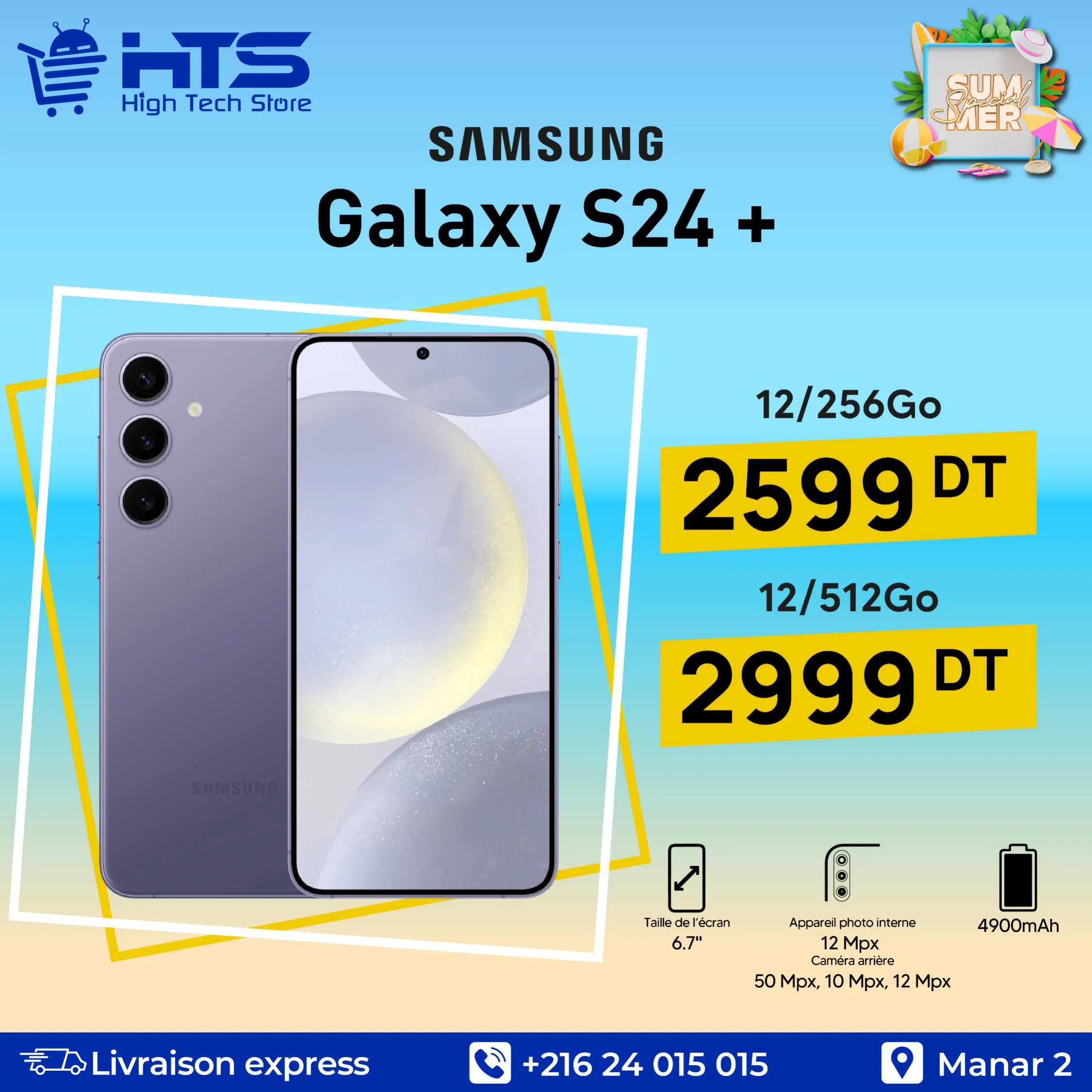 Samsung Galaxy S24 Plus Cacheté