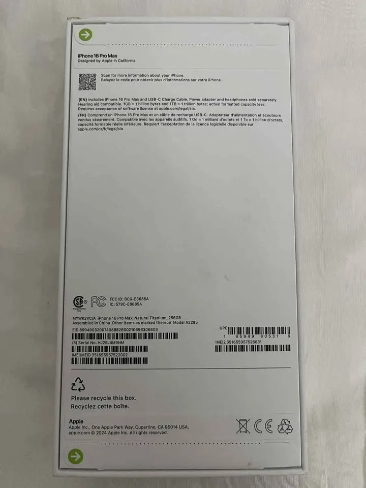 iPhone 16 pro max cachète 256 Gb , ☎️ 50810702