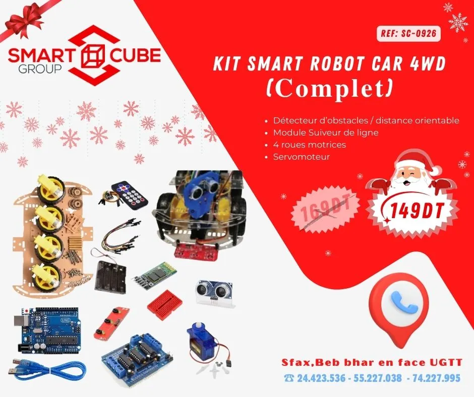  𝐊𝐢𝐭 𝐒𝐦𝐚𝐫𝐭 𝐑𝐨𝐛𝐨𝐭 𝐂𝐚𝐫 𝟒𝐖𝐃 𝐂𝐨𝐦𝐩𝐥𝐞𝐭