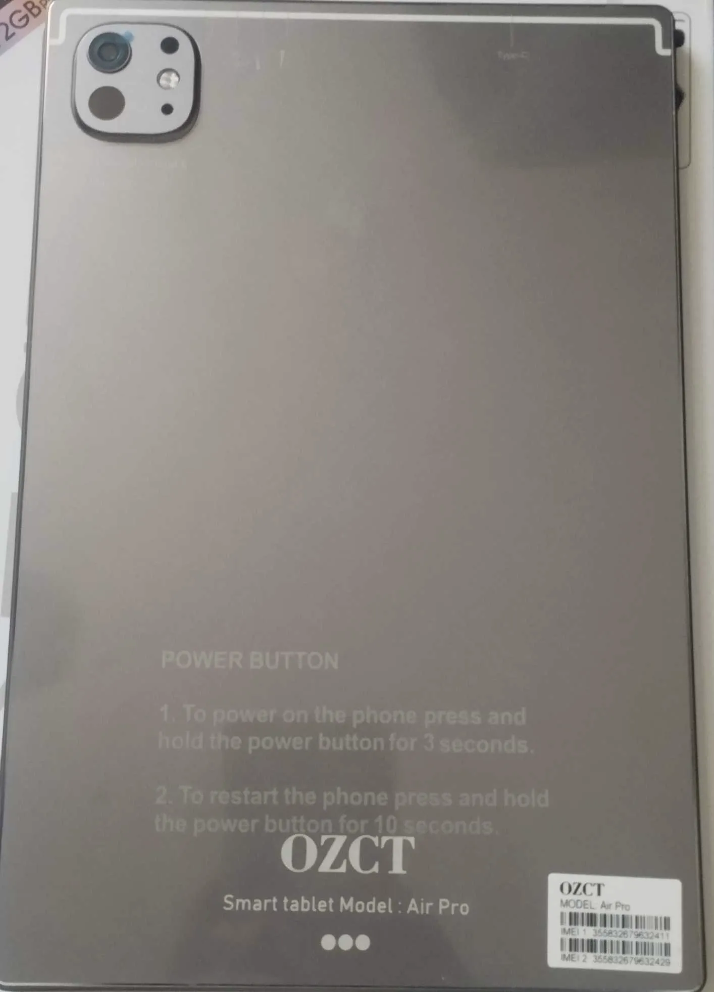 Tablette "OZCT AirPro" neuf