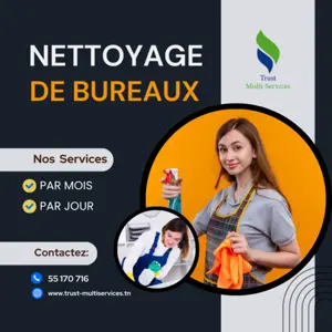 FEMME DE MENAGE POUR BUREAUX PAR JOUR A