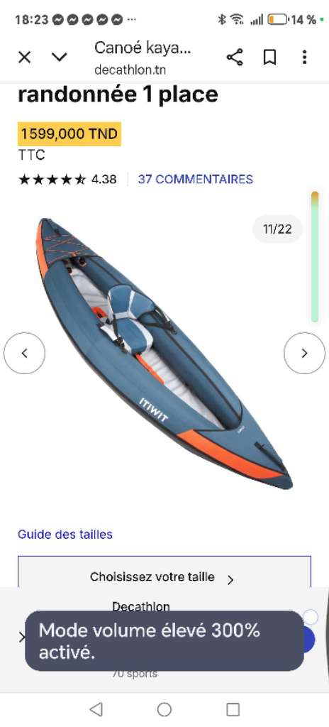 Canoe pneumatique